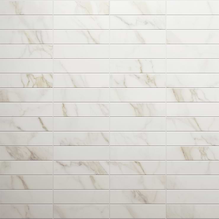 Amalfi Calacatta White 3x12 Matte Ceramic Tile