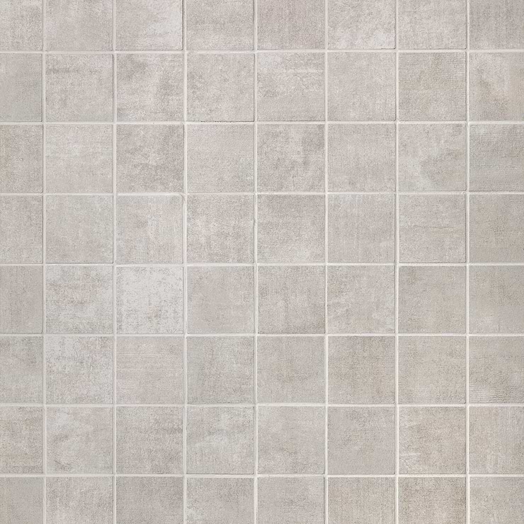 Basic Cement Silver 2x2 Matte Porcelain Mosaic Tile