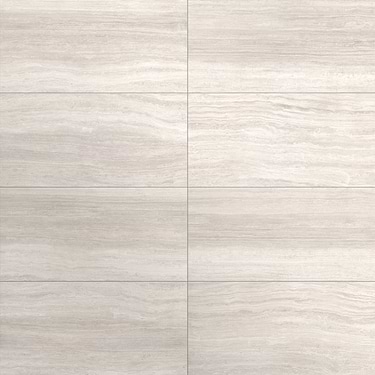 Nashville White 12x24 Travertine Look Polished Porcelain Tile