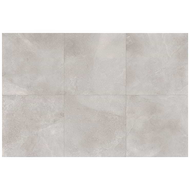 New Rock Fumo Light Gray 48x48 Limestone Look Matte Porcelain Tile