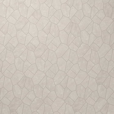 Era Linen White Organic Pattern Limestone Look Matte Porcelain Mosaic Tile