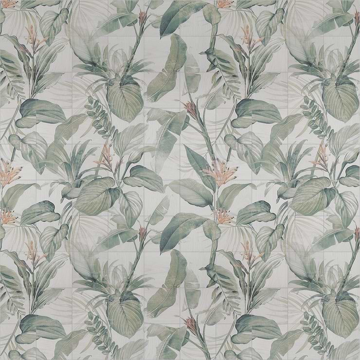 Angela Harris Wilder Spring Leaves Mural 8x8 Matte Porcelain Tile