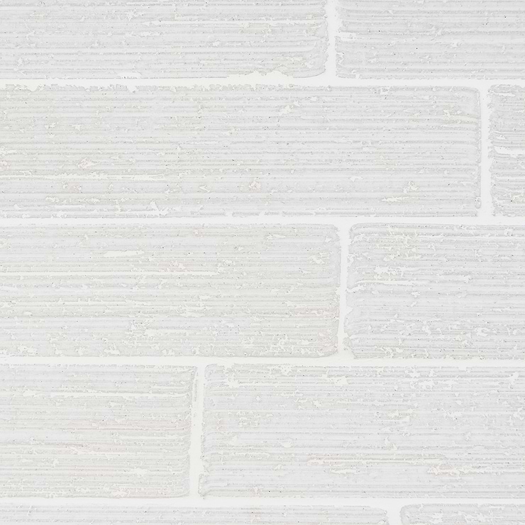 Cadenza Stroke Vintage White Polished 2x9 Clay Tile