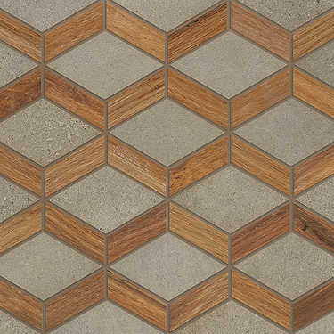 Eternal Diamond Oak Matte Porcelain Wood Look Mosaic Tile - Sample