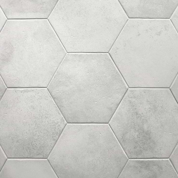 Terra Pompeii Blanco White 8" Hexagon Matte Porcelain Tile
