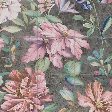 Angela Harris Wilder Garden Pink 8x8 Mural Matte Porcelain Tile
