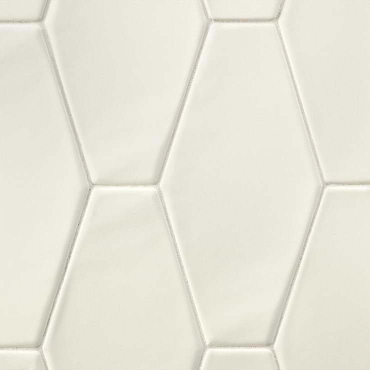 Manchester Hexagon Vanilla 4x8 Polished Ceramic Tile