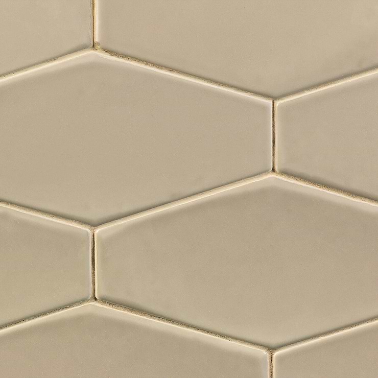 Manchester Hexagon Fawn 4x8 Polished Ceramic Tile