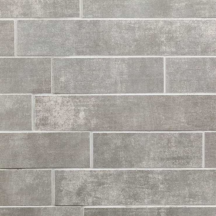 Basic Roadway Cement Silver Matte Porcelain Mosaic Tile