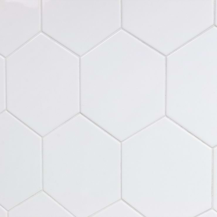 Exagoni Puro Blanco Brillo Hexagon Ceramic Tile