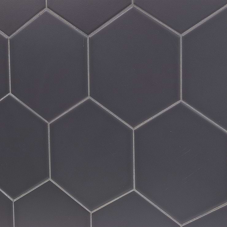 Exagoni Puro Grafito Matte Hexagon Ceramic Tile