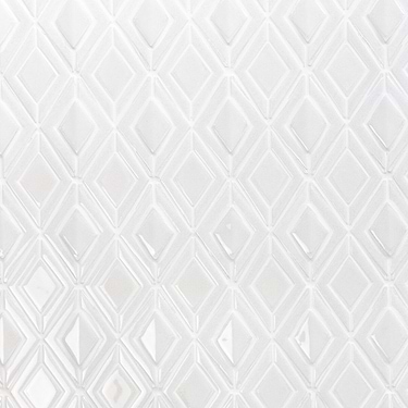 Nabi Jewel Glacier White 3D Glossy Crackled Glass Mosaic