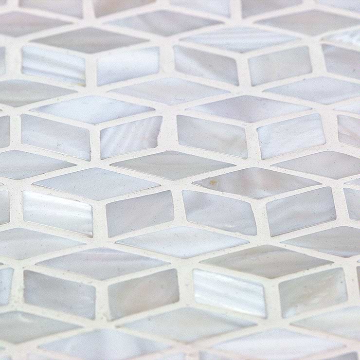 Oyster White Pearl Illusion Tile