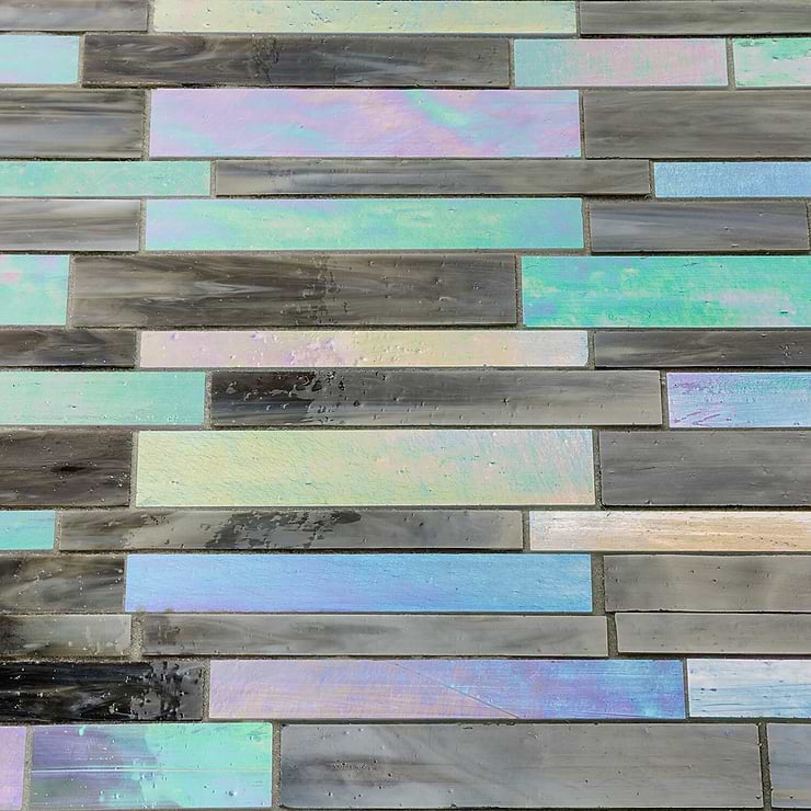 Matchstix Raging Sea Stained Glass Mosaic Tile 