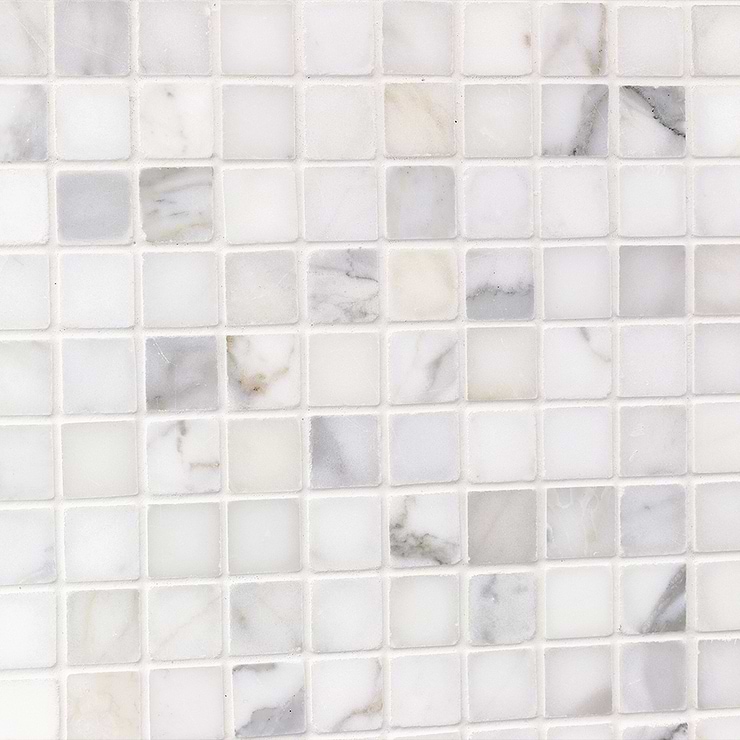 Calacatta 3/4x3/4 Squares Polished Marble Tile 