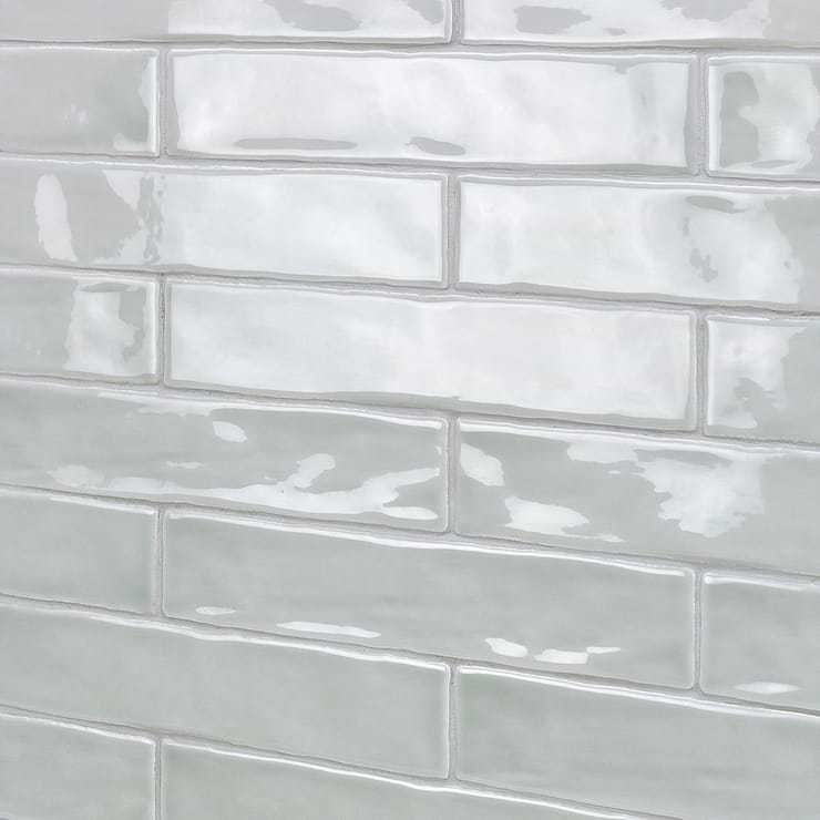 Seaport Chameleon Sage Gray 2x10 Polished Ceramic Subway Wall Tile