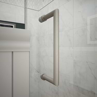 Unidoor Plus 60-60.5x72" Reversible Hinged Shower Alcove Door with Clear Glass in Brushed Nickel by DreamLine