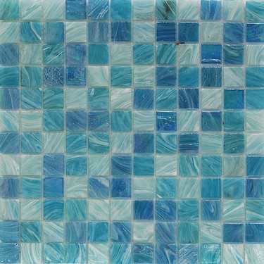 Aquatic Sky Blue 1X1 Square Natural Glass Mosaic