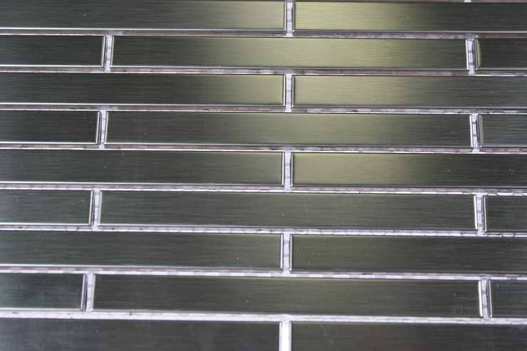 METAL SILVER STAINLESS STEEL 3/8X4 STICK BRICK TILES_5