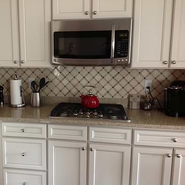 Imperial Woodland Beige Diamond Polished Marble Mosaic