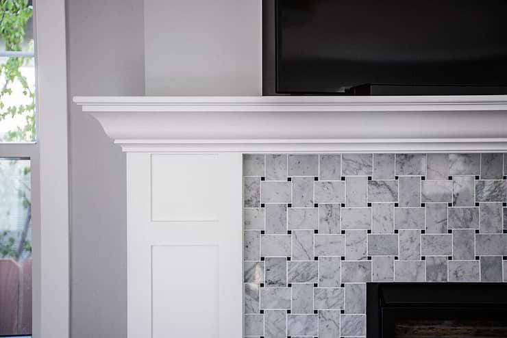 Arbor Carrara With Black Dot Marble Tile, Polished