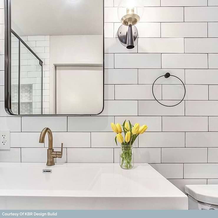 Basic White 4x12 Polished Ceramic Subway Wall Tile