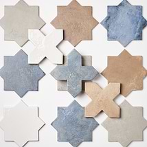 Parma Star & Cross Customizable Terracotta Look Porcelain Tile