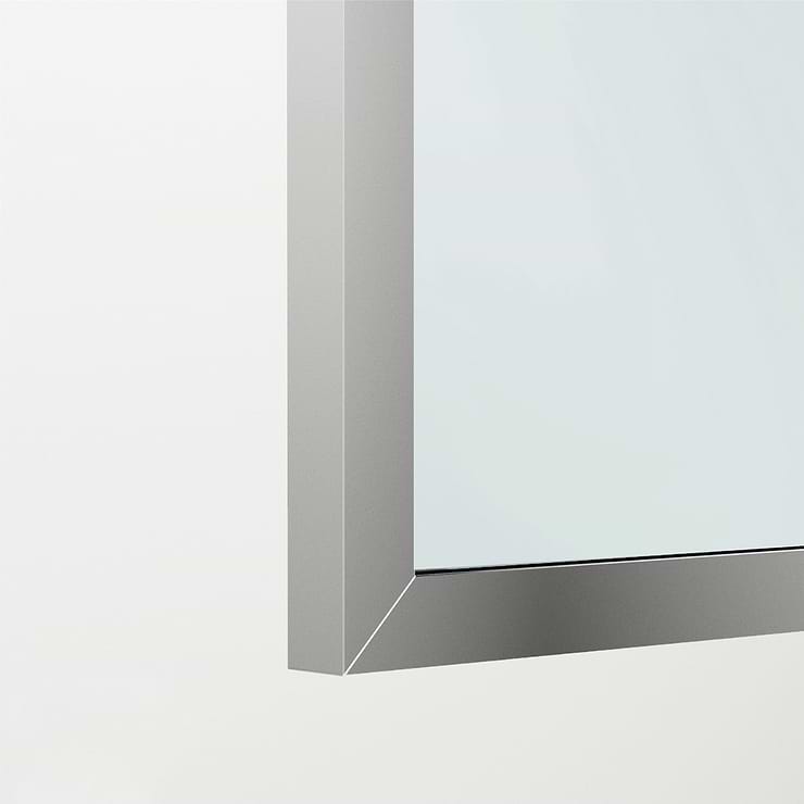 Finestra 34x74 Reversible Screen Shower Door with Clear Glass in Chrome