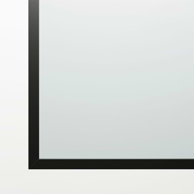 Finestra 34x62 Reversible Screen Bathtub Door with Grid Glass in Matte Black