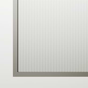 Nuvo 34x62 Reversible Fixed Bathtub Door with Fluted Glass in Stainless Steel