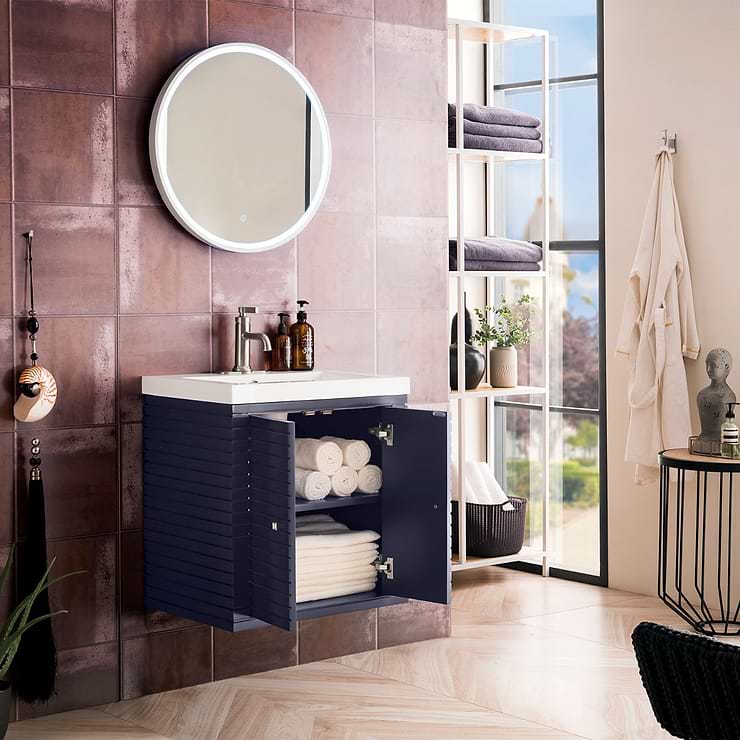 James Martin Vanities Linden 24" Navy Blue Vanity And Counter