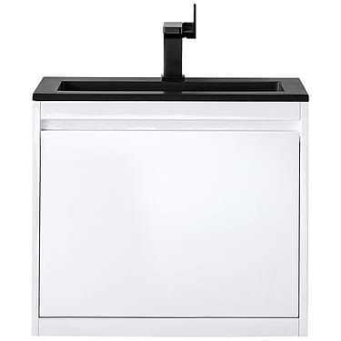 Milan 24" White Vanity and Charcoal Black Counter by JMV