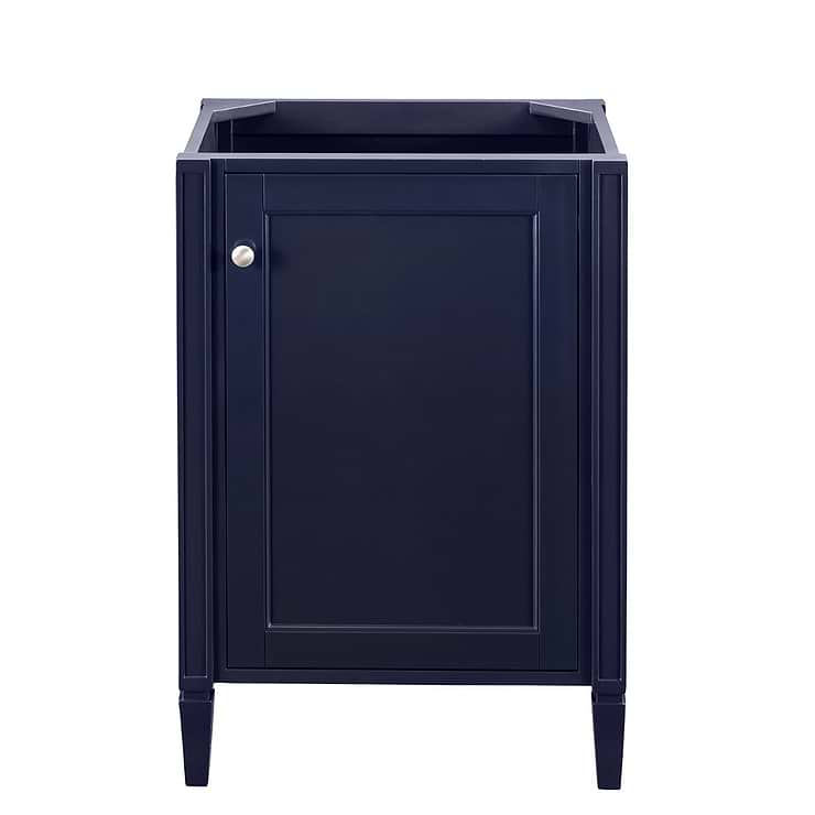 Britannia Navy Blue 24" Single Vanity Cabinet without Top by JMV; in Blue Wood; in Style Ideas Classic, Mid Century, Traditional; released 2024; new, trends