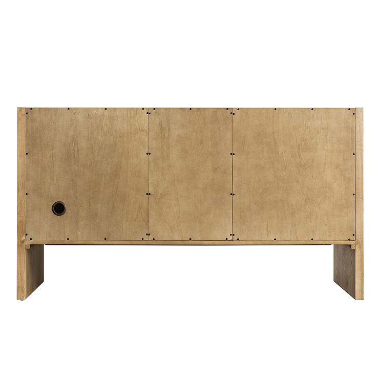 James Martin Vanities Hudson Light Natural Oak Brown 60"  Single Vanity with Eternal Marfil Quartz Top
