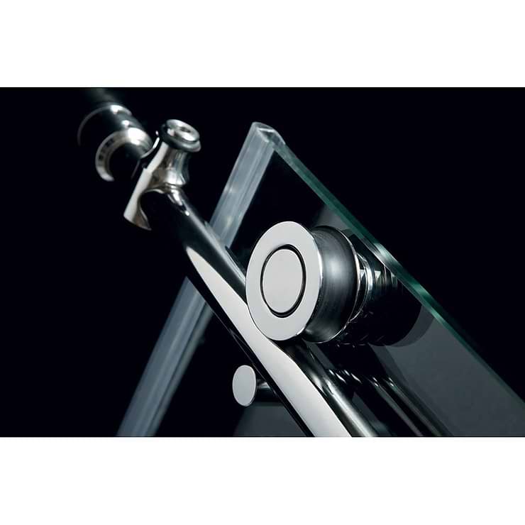 DreamLine Enigma-X 72x76 Reversible Sliding Shower Alcove Door with Clear Glass in Polished Stainless Steel