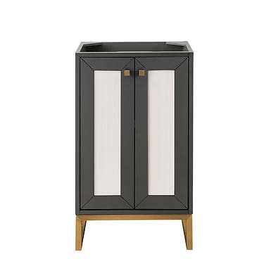 Chianti Mineral Gray 20" Single Vanity with Gold Hardware without Top by JMV