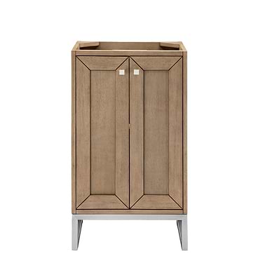 Chianti Whitewashed Walnut 20" Single Vanity with Brushed Nickel Hardware without Top by JMV