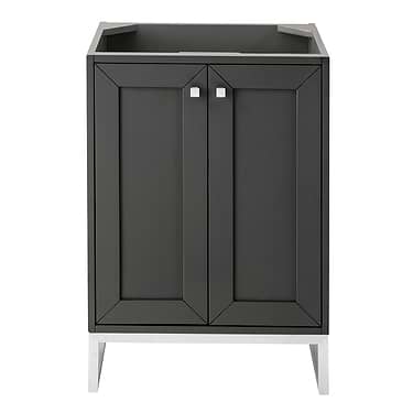 Chianti Mineral Gray 24" Single Vanity with Brushed Nickel Hardware without Top by JMV