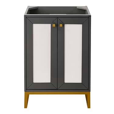Chianti Mineral Gray 24" Single Vanity with Gold Hardware without Top by JMV
