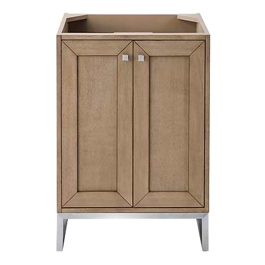 Chianti Whitewashed Walnut 24" Single Vanity with Brushed Nickel Hardware without Top by JMV