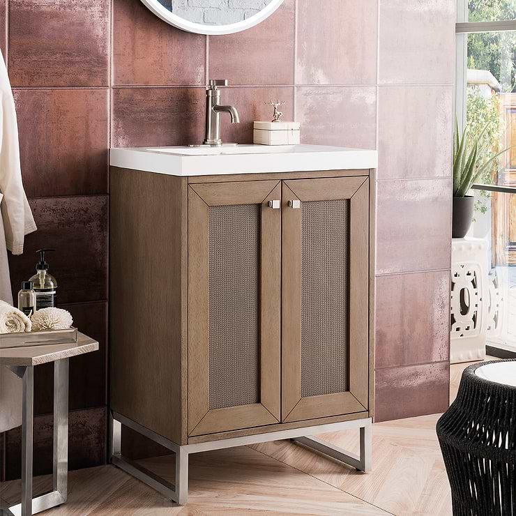 James Martin Vanities Chianti 24" Whitewashed Walnut Vanity with