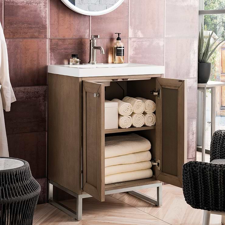 James Martin Vanities Chianti 24" Whitewashed Walnut Vanity with