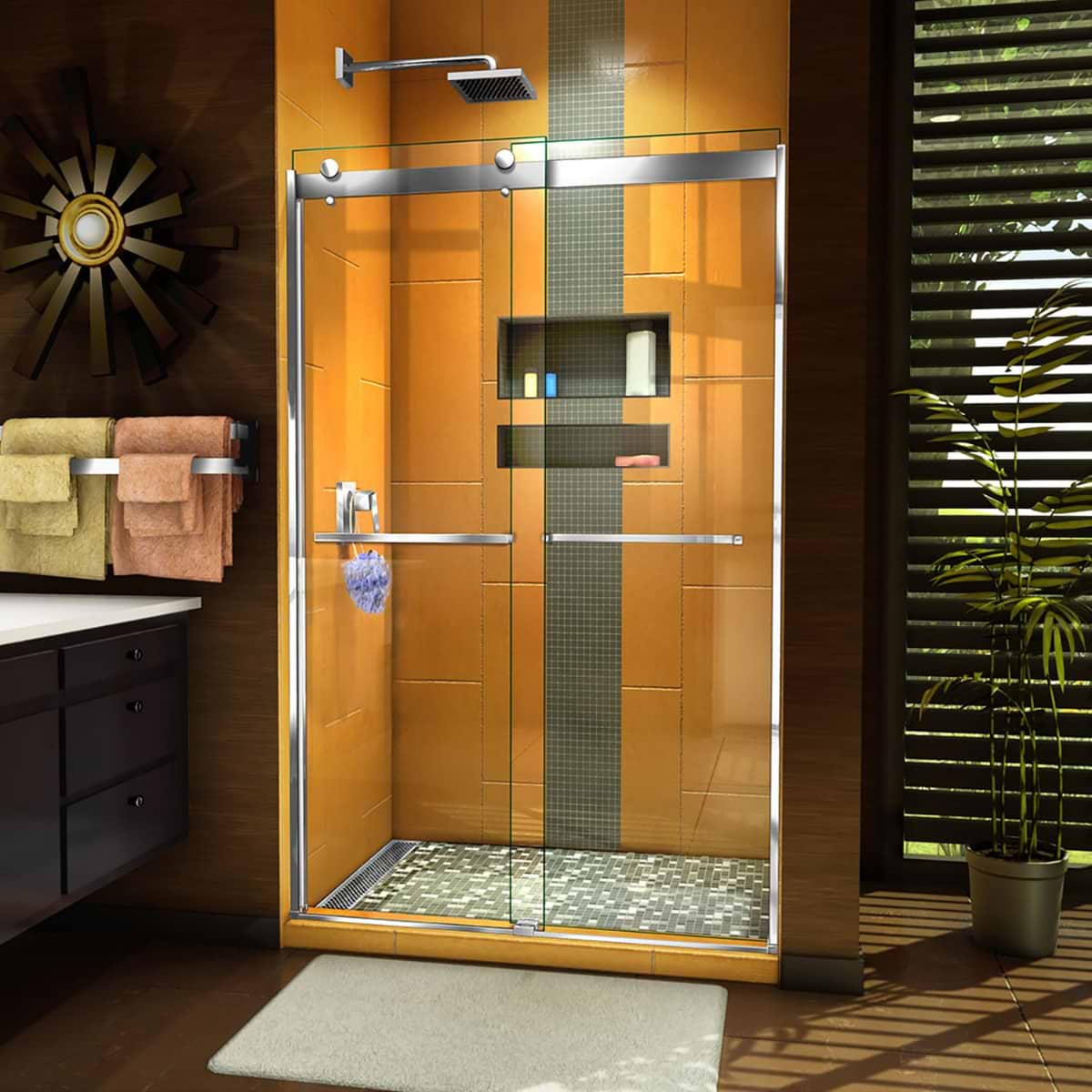 DreamLine Sapphire 48x76 Reversible Sliding Shower Alcove Door with