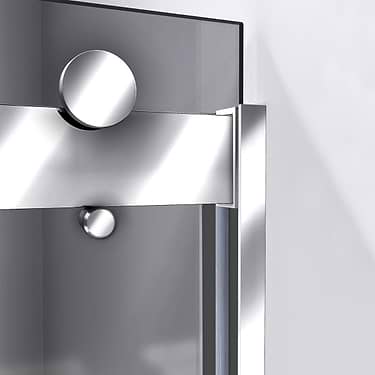 Sapphire 60x60 Reversible Sliding Bathtub Door with Gray Glass in Chrome by DreamLine