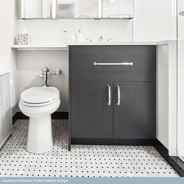 Arbor Carrara With Black Dot Marble Tile, Polished