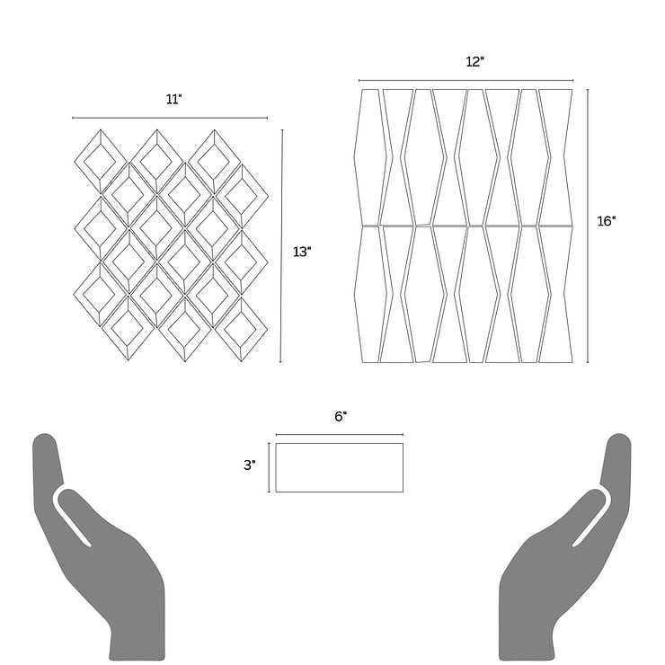 Nabi Jewel Gunmetal 3D Polished Crackled Glass Tile