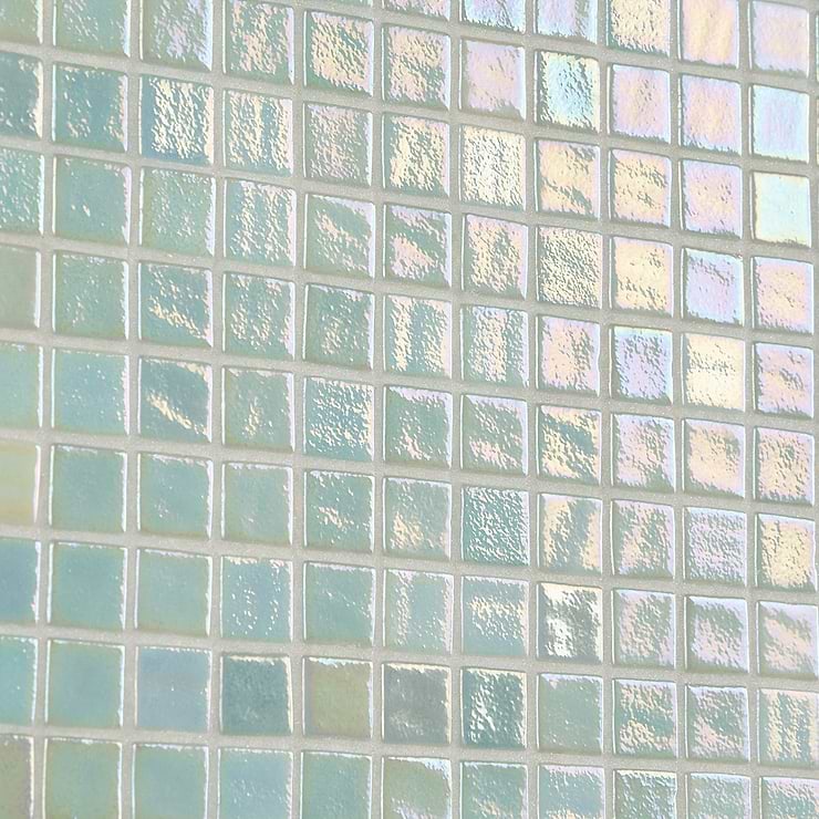 Swim Tropical Breeze Green 1x1 Polished Glass Mosaic Tile
