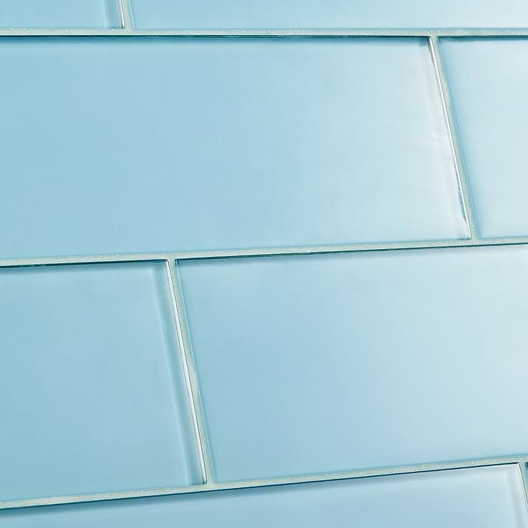 Loft Turquoise 4x12 Polished Glass Tile