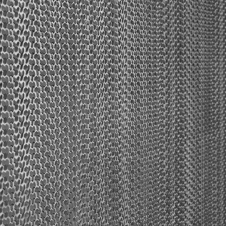 Sound Echo 3D Silver Resin Mosaic Tile
