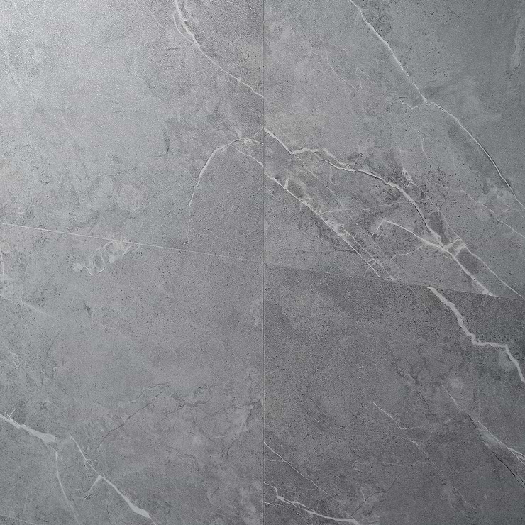 Optoro Chauny Marble Medium Gray 28mil Wear Layer Rigid Core Click 12x24 Luxury Vinyl Tile
